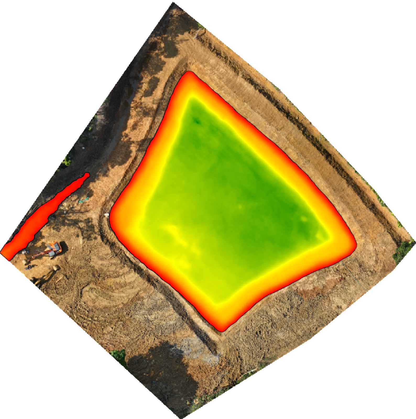 Spillover risk analysis showing overflow points and catchment behaviour